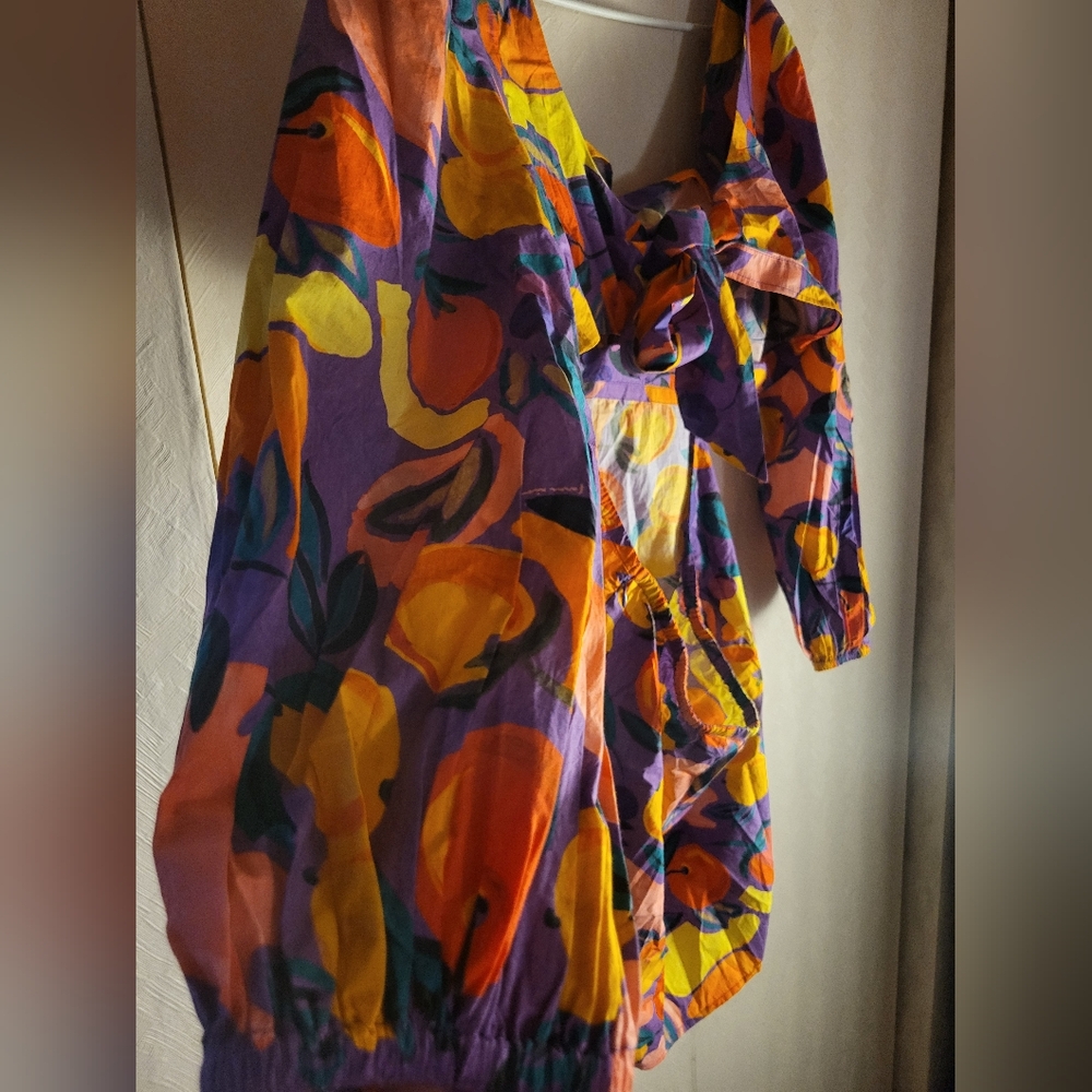 Anthropologie Farm Rio Long sleeve poplin mini - Picture 6 of 7